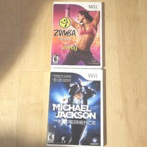 Nintendo Wii games- Zumba Fitness & Michael Jackson The Experience